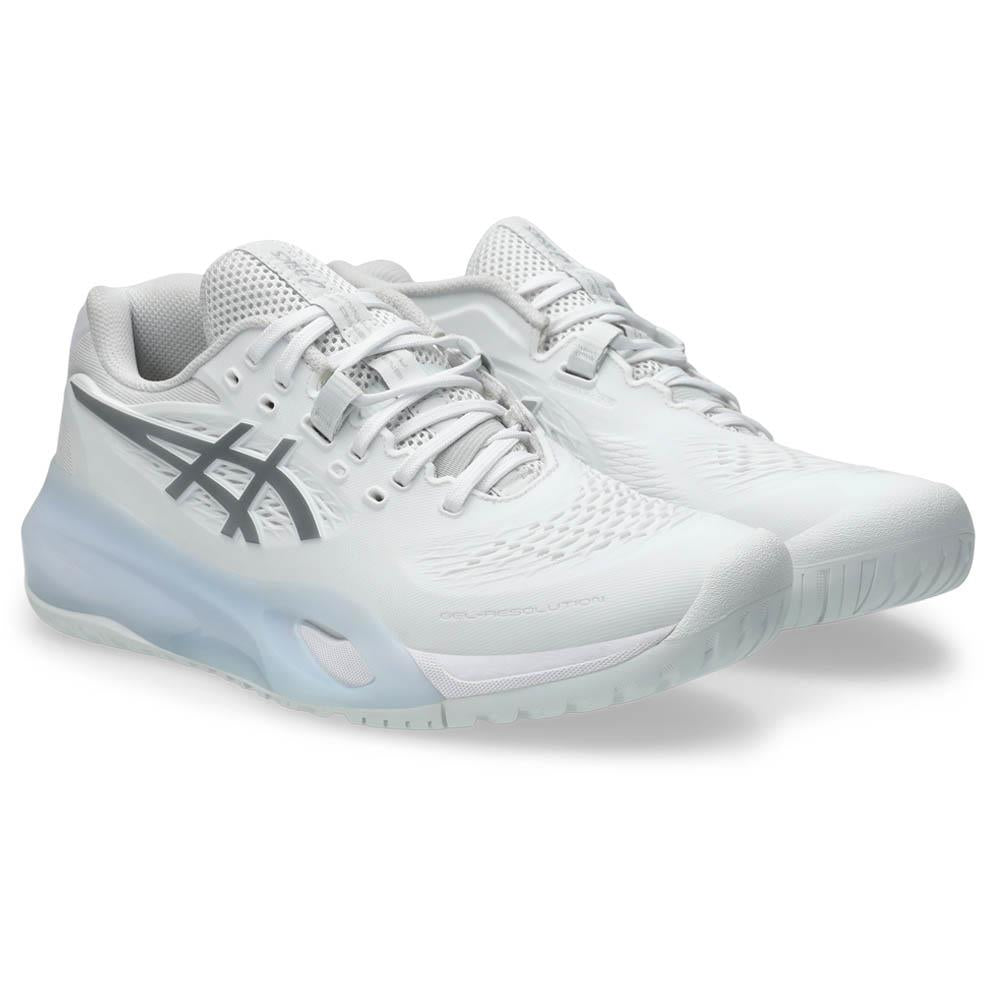 ASICS Women's Gel Resolution X Tennis Shoes - White/Silver | Lightweight & Durable Court Sneakers for Women | Perfect for Tennis, Training & Casual Wear