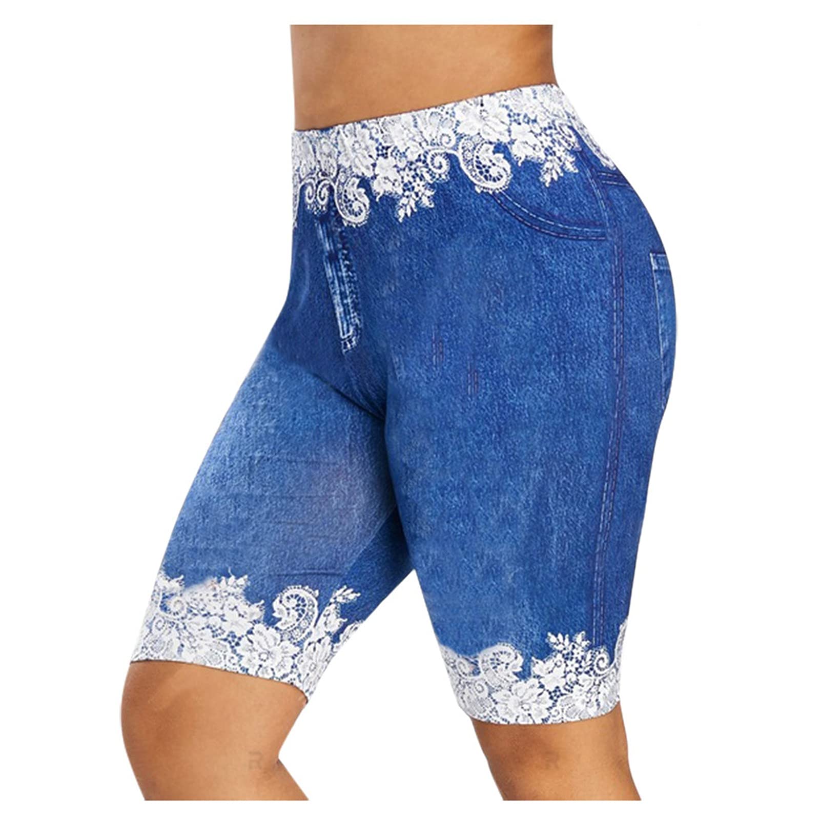 KOPLTYRFG Women's High Waist Stretch Denim Shorts - Cropped Jeans for Summer | Perfect for Casual Outfits, Beach Vacations & Outdoor Activities