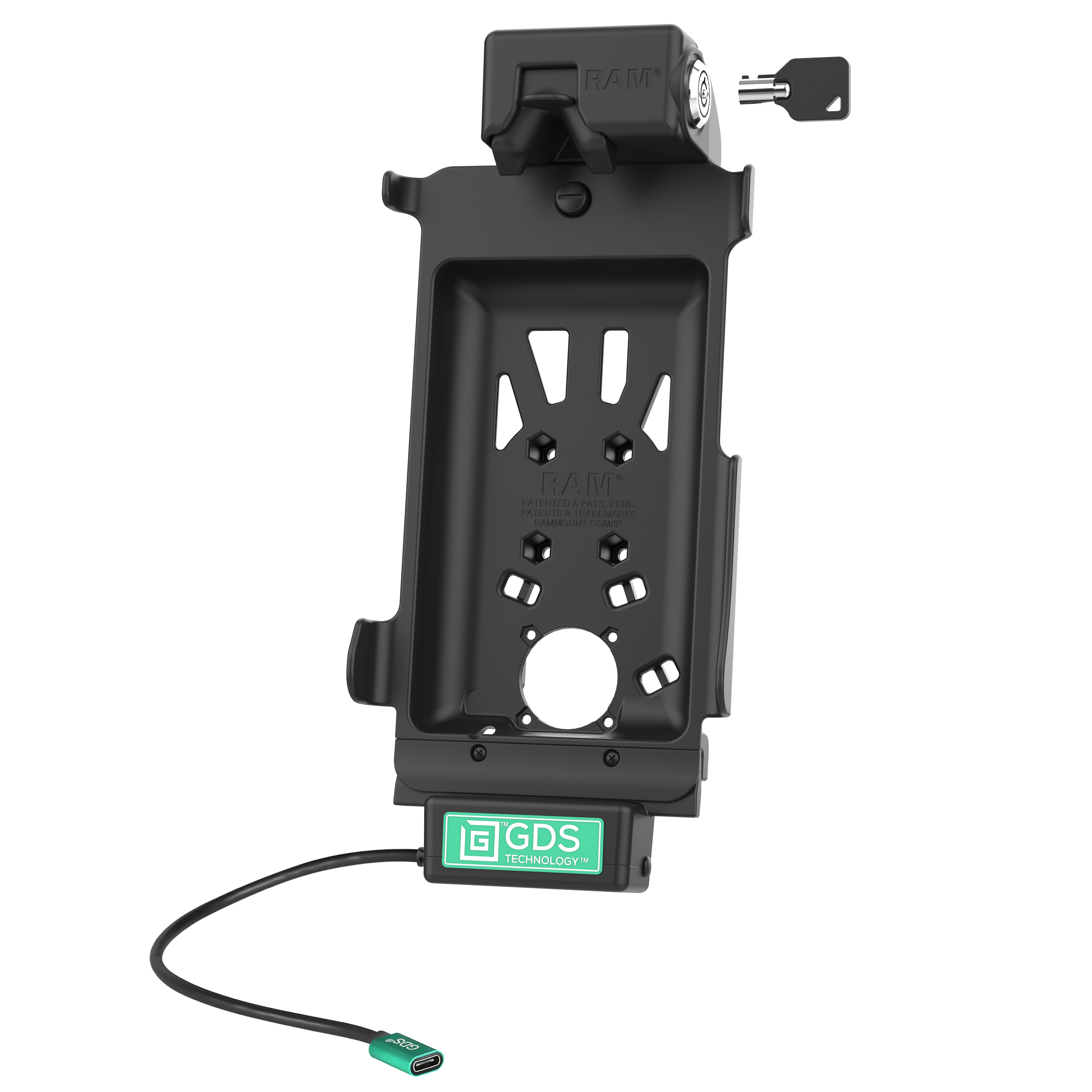 RAM Mount GDS Tough Dock Locking Holder for Samsung Galaxy Tab Active5 & Active3 - Secure Tablet Mount for Trucks, Boats & Industrial Use