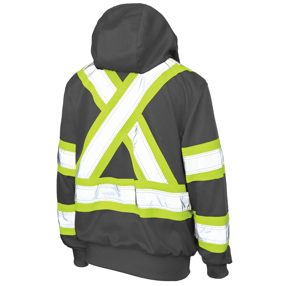 Tough Duck Women's Safety Hoodie SJ42 - High Visibility Reflective Work Jacket for Outdoor & Construction Use