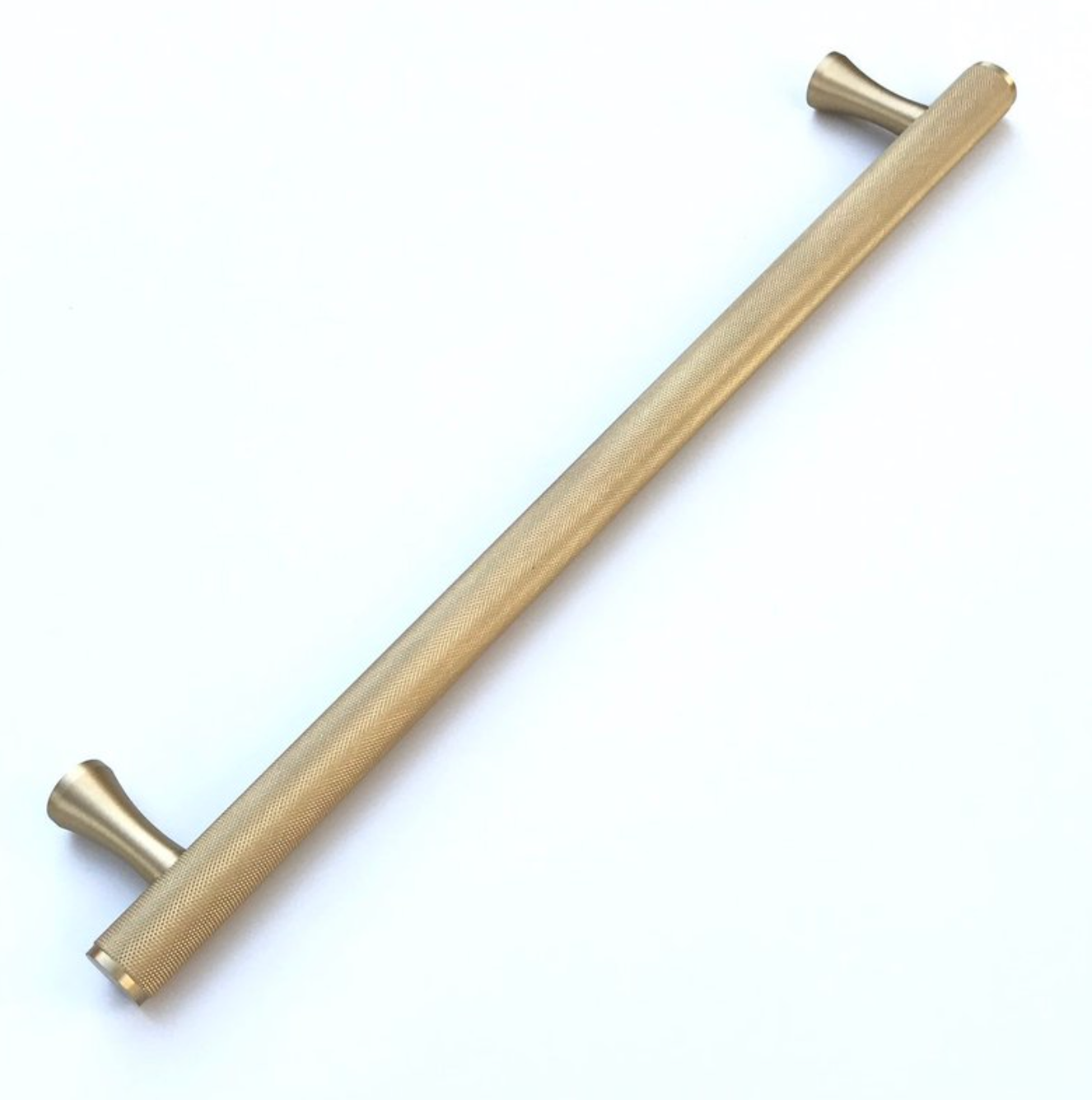 Solid Brass Knurled Drawer Pulls and Cabinet Knobs - Satin Brass Finish for Dressers, Cabinets & Furniture Hardware - Durable Home Decor Upgrade