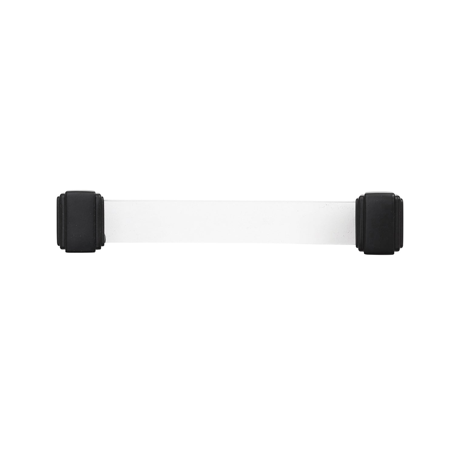 Belleclaire 5 1/16 Inch (128mm) Center to Center Matte Black Cabinet Pull - Modern Crysacrylic Handle for Kitchen Cabinets, Dressers & Furniture Hardware
