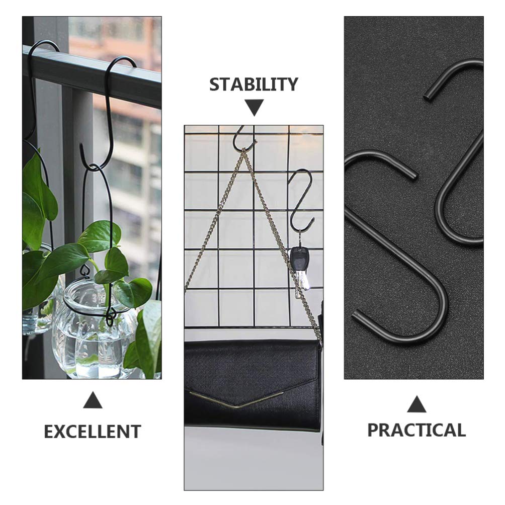 7-Piece Heavy Duty Metal S-Shaped Clothes Hooks for Hanging Clothes, Hangers & Display - Ideal for Closet, Retail Stores & Home Organization