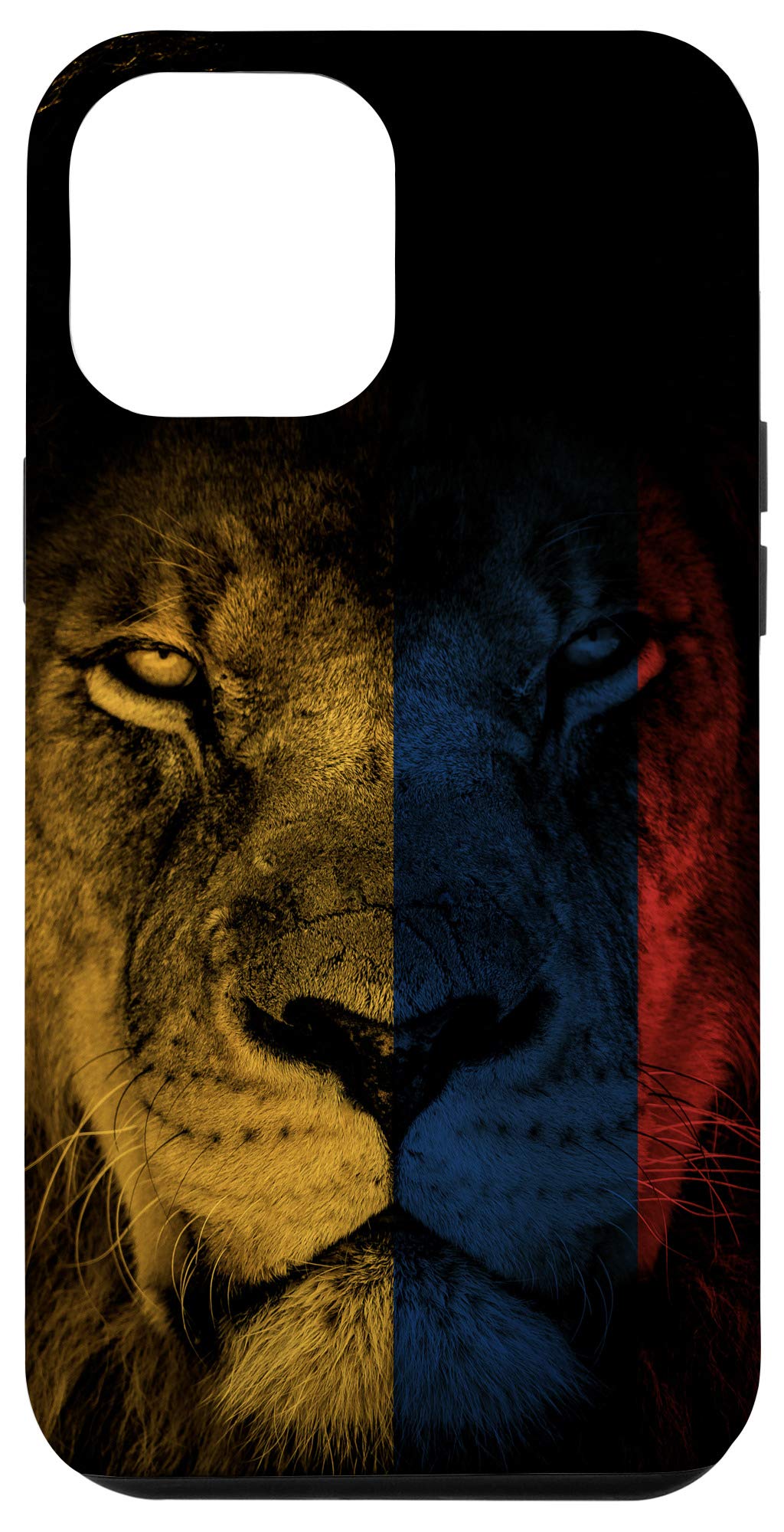 iPhone 12 Pro Max Case with Colombia Flag & African Lion Design - Durable Protective Phone Cover for iPhone 12 Pro Max - Perfect for Travel, National Pride & Wildlife Enthusiasts
