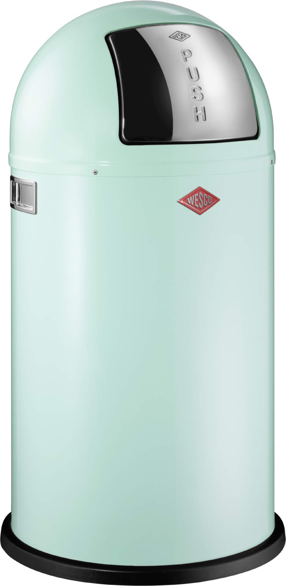 Wesco Pushboy Metal Waste Bin for Kitchen - Mint Green, 40 x 76.5 x 40 cm - Perfect for Home, Office & Restaurant Trash Disposal