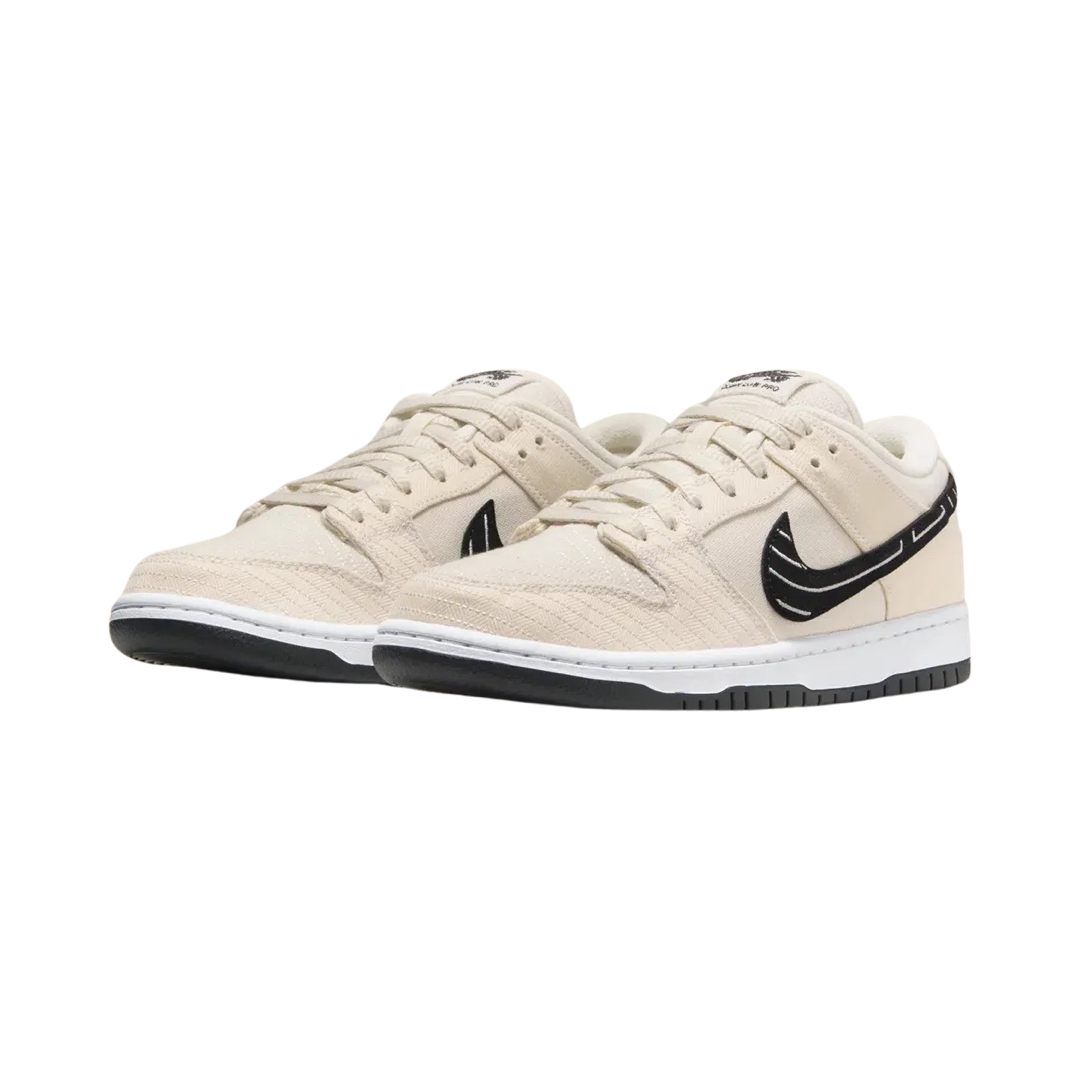Nike SB Dunk Low Albino & Preto Fossil Black Sneakers - Men's Skateboarding Shoes for Streetwear & Casual Wear - Perfect for Skating, Urban Fashion & Everyday Comfort
