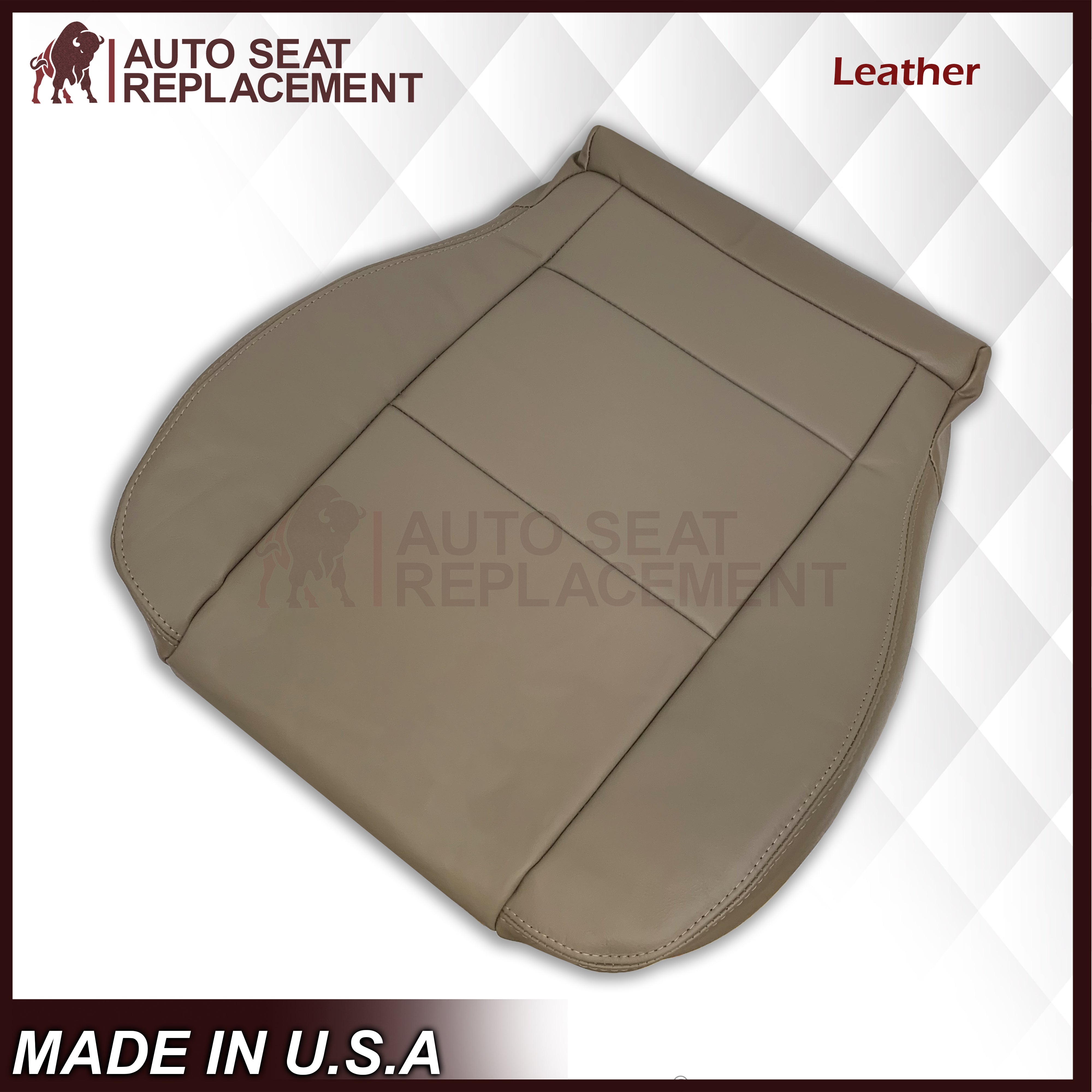 2001-2007 Toyota Sequoia Replacement Seat Covers - Top & Bottom Set (Driver/Passenger Side, Tan) | Premium Custom Fit Car Seat Covers for Comfort & Protection | Perfect for Road Trips, Daily Commutes & Off-Road Adventures