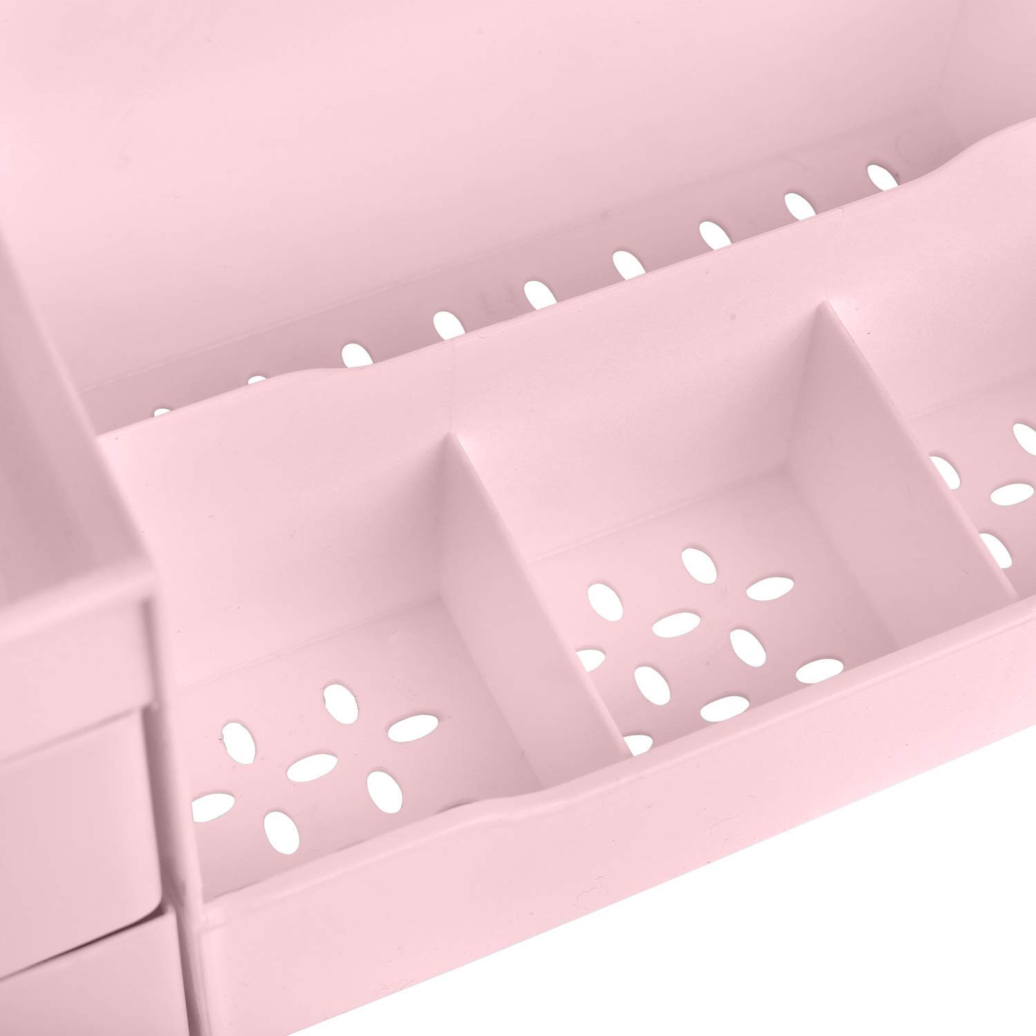 Pink Cosmetic Storage Organizer for Makeup, Jewelry & Hair Accessories - Vanity, Bathroom & Dresser Organizer - Perfect for Beauty Lovers & Clutter-Free Space
