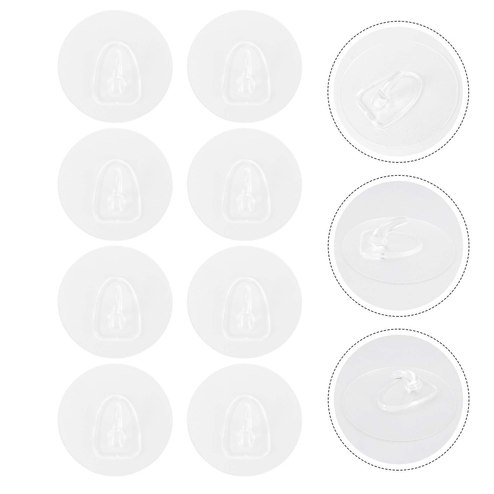 8-Piece Cabilock No Trace Adhesive Hooks - Heavy Duty Wall Hooks for Clothes, Towels & Home Organization - Strong Waterproof Mounting Hooks for Bathroom, Kitchen & Bedroom (White) - Perfect for Hanging Robes, Keys, Hats & Decor
