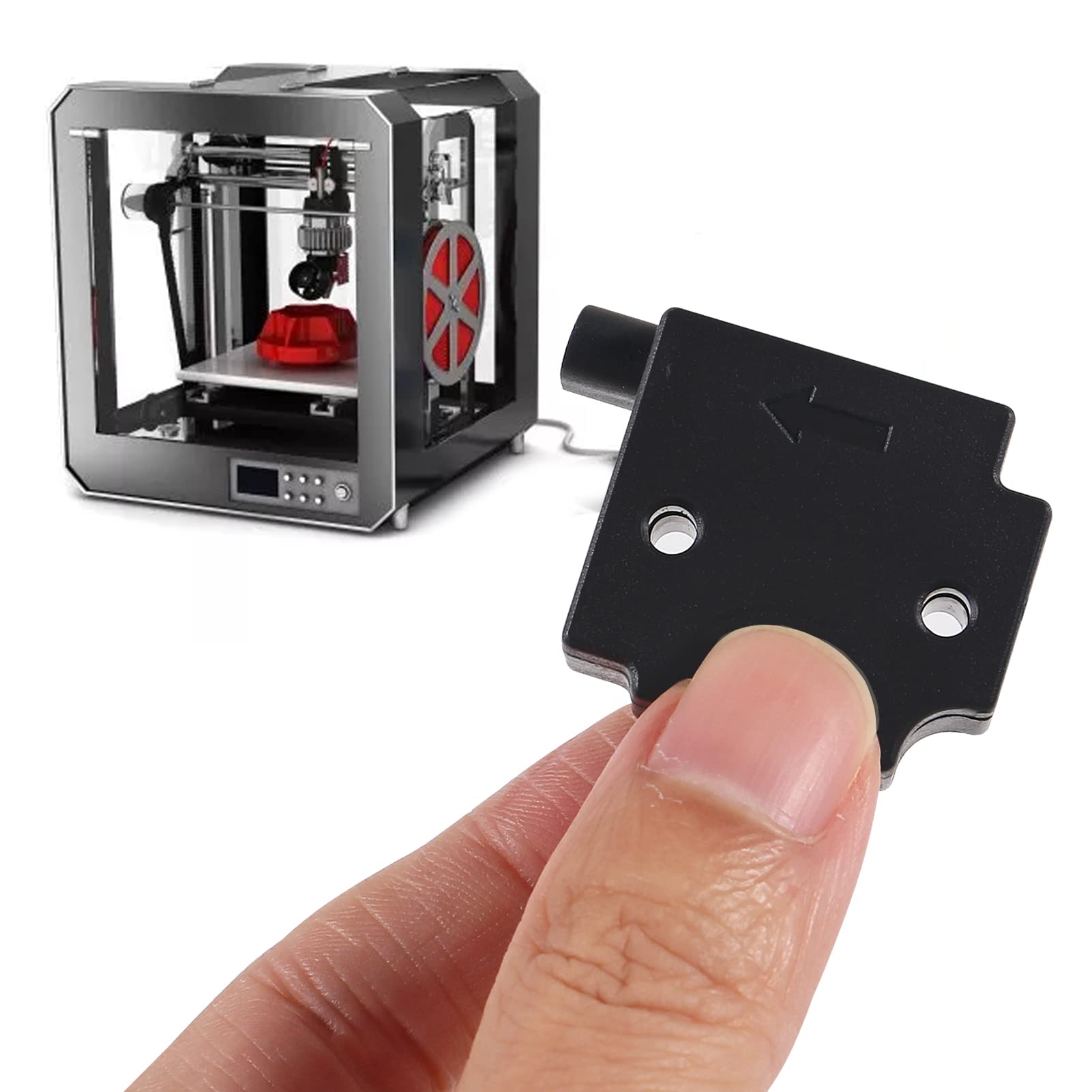 1.75mm Filament Break Detection Sensor Module with 1M Cable - 3D Printer Accessories for Extruder Material Run-Out Detector (Black) | Perfect for Continuous Printing & Preventing Failed Prints