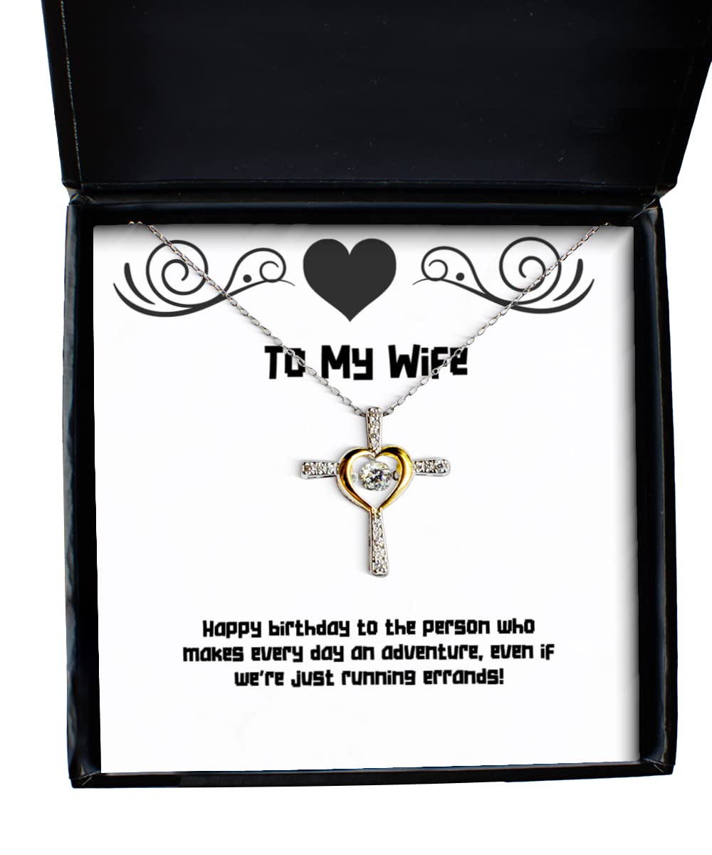 Unique Wife Gift Ideas - Funny Inappropriate Cross Dancing Necklace for Birthday from Husband | Perfect for Anniversaries, Valentine's Day & Special Occasions