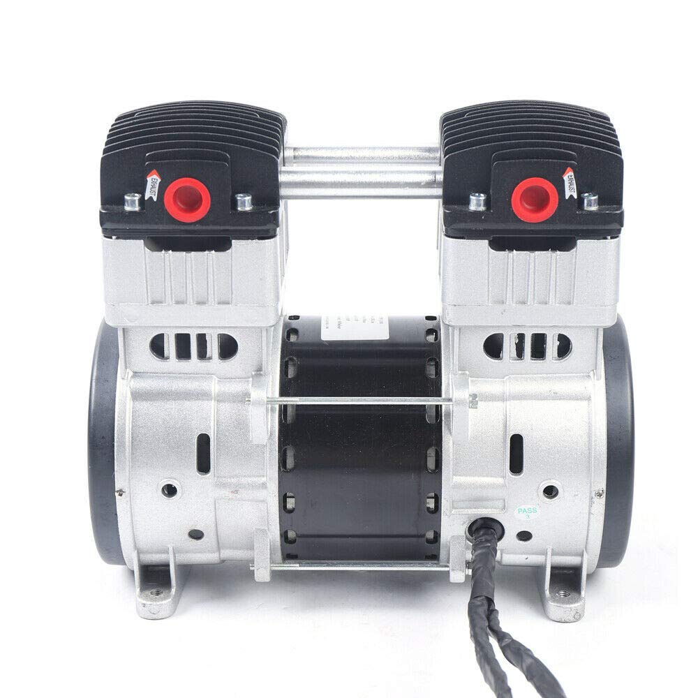 110V 1100W Portable Silent Oil-Free Air Diaphragm Pump - 200L/min (7CFM) High Flow Cordless Vacuum Pump for Air Compressor Motor | Ideal for Automotive, HVAC & Industrial Applications