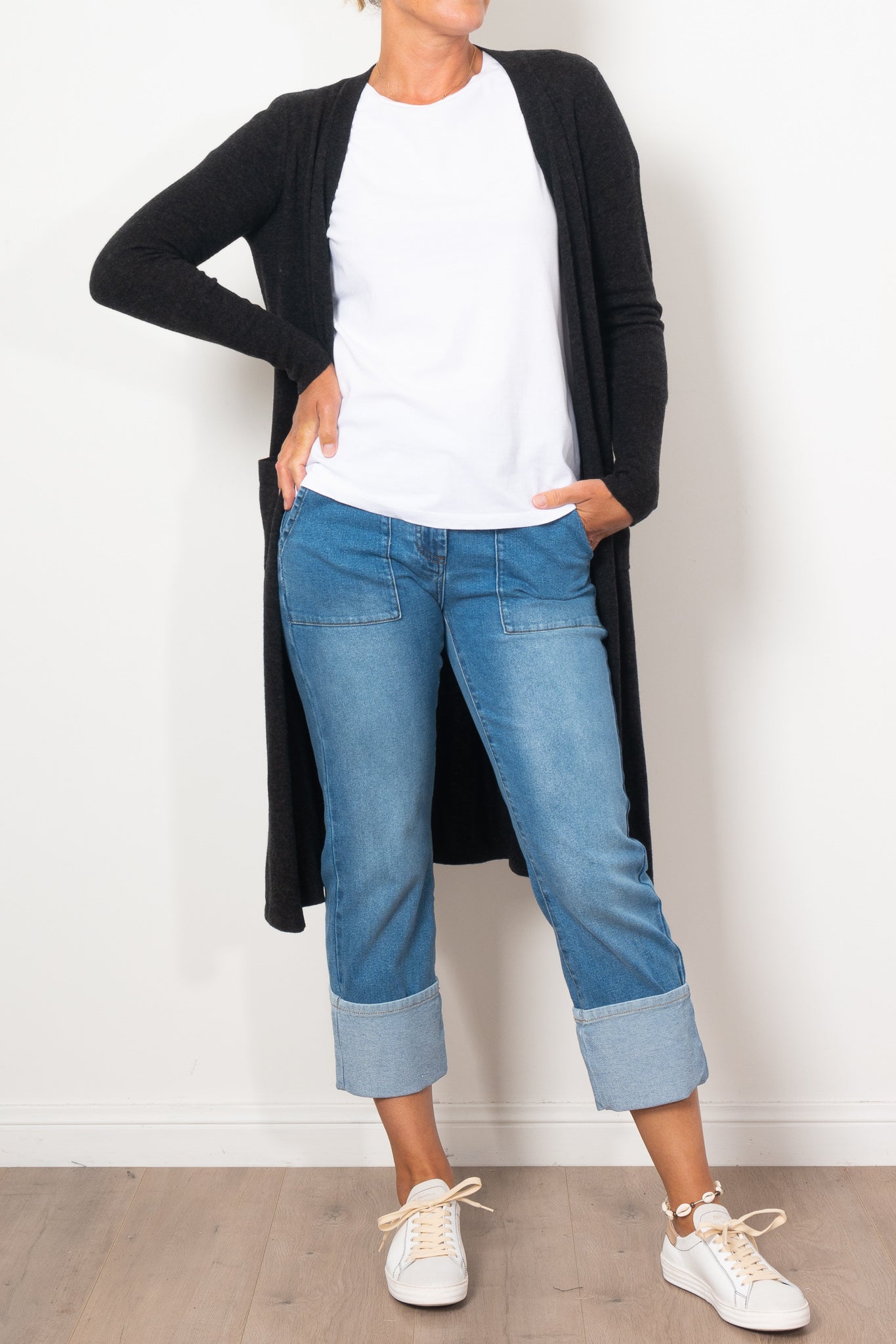 Bridge & Lord Women's Longline Cardigan Sweater - Soft Knit Open Front Wrap for Office, Casual & Layering