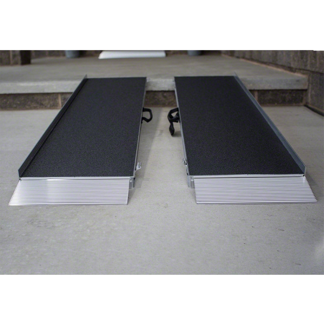 EZ Access Suitcase® Singlefold AS Portable Wheelchair Ramp - Lightweight Aluminum Folding Ramp for Home, Vehicles & Mobility Access - Black (Ideal for Wheelchairs, Scooters & Walkers)