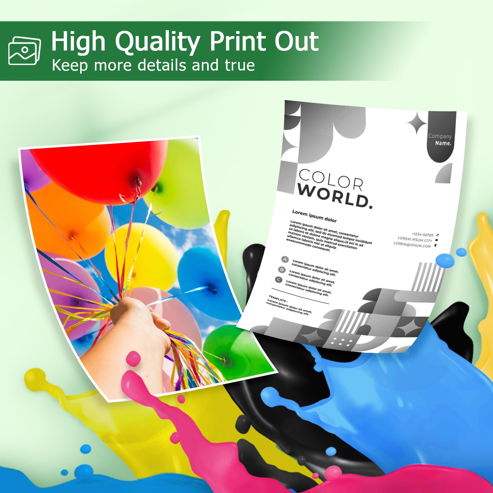 HP 65XL Black & Color Ink Cartridges - High Yield Replacement for DeskJet 3755, 3752, 3720-23, 2655 & Envy 5052/5055 Printers - Perfect for Home Office Printing & School Projects