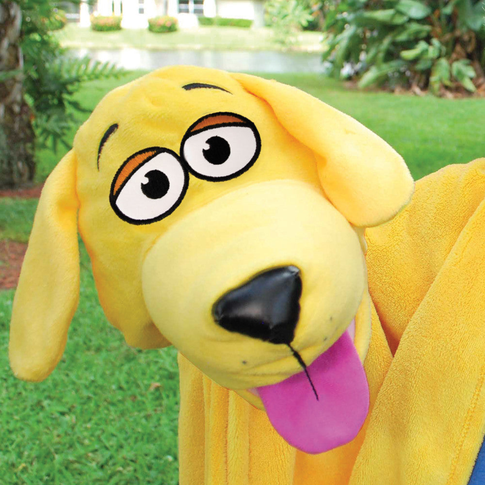Soft & Playful Yellow Dog Plush Puppet & Blanket 2-in-1 - Cuddly Stuffed Animal Toy for Kids, Perfect for Storytime, Nap Time & Imaginative Play