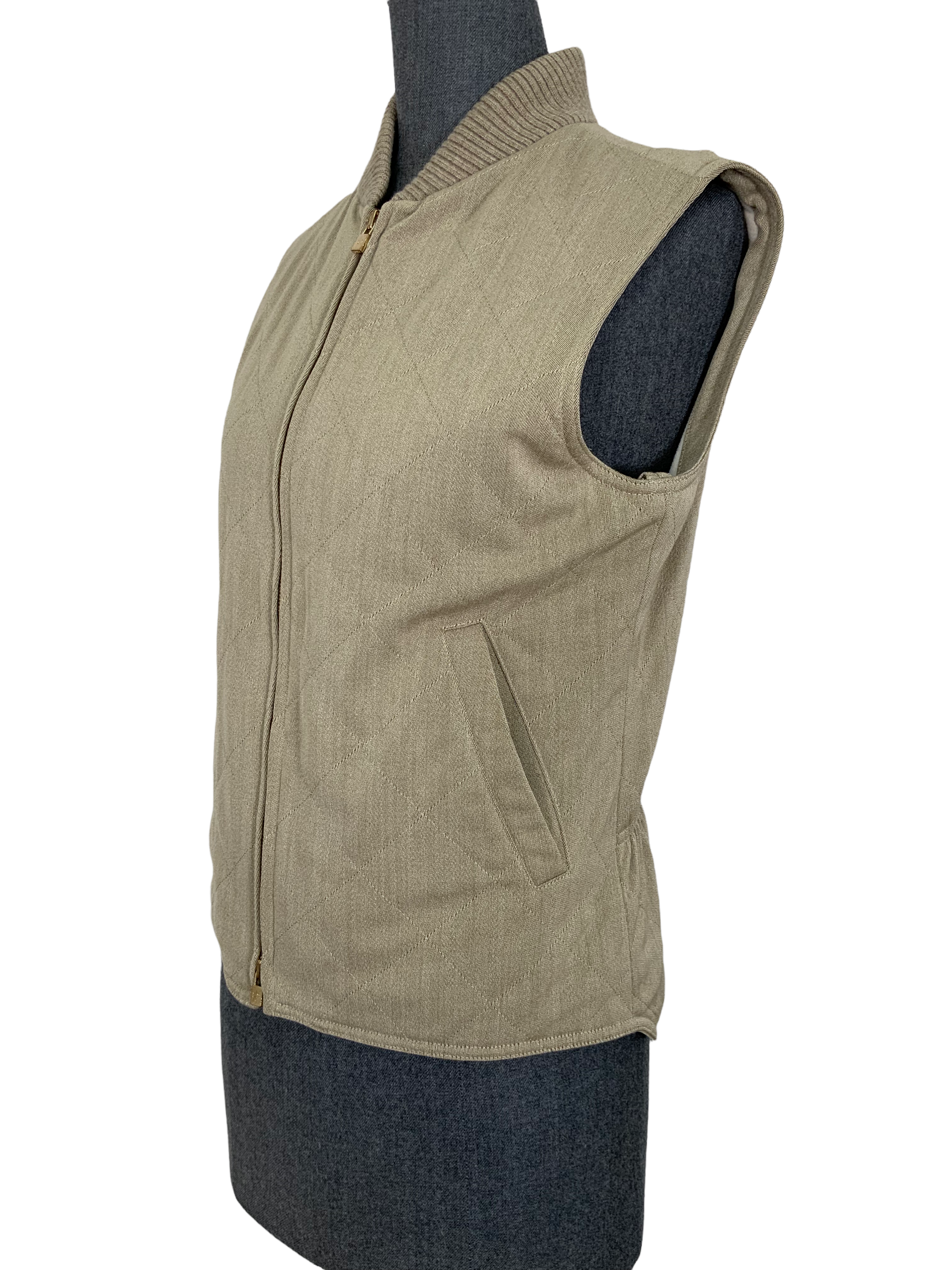 Loro Piana Storm System Quilted Vest for Men - Size S - Waterproof & Windproof Lightweight Puffer Vest - Perfect for Outdoor Activities & Winter Layering