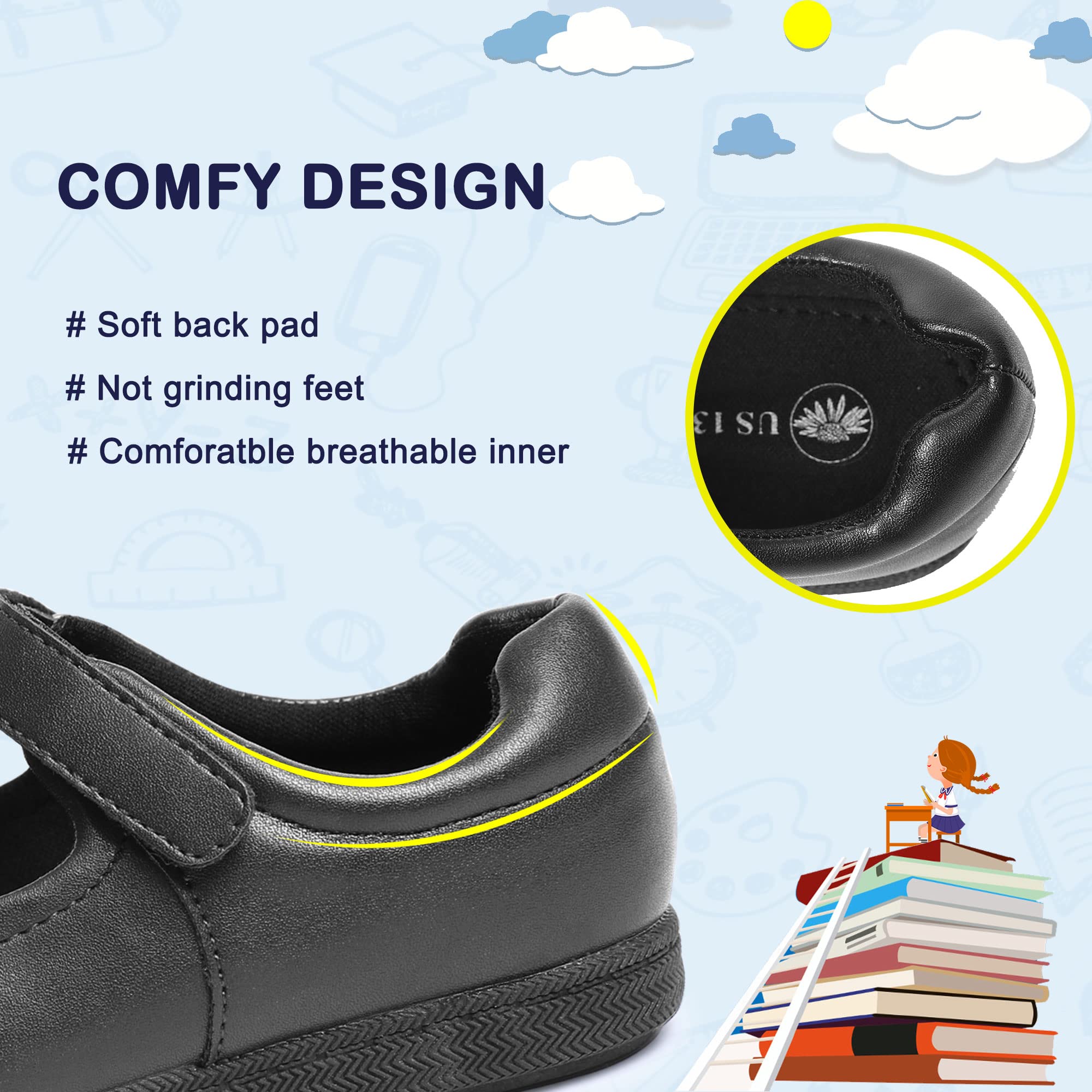Girls Mary Jane Shoes - Cute Dress Flats for School Uniform, Wedding & Back to School | Comfortable & Stylish for Daily Wear, Parties & Special Occasions
