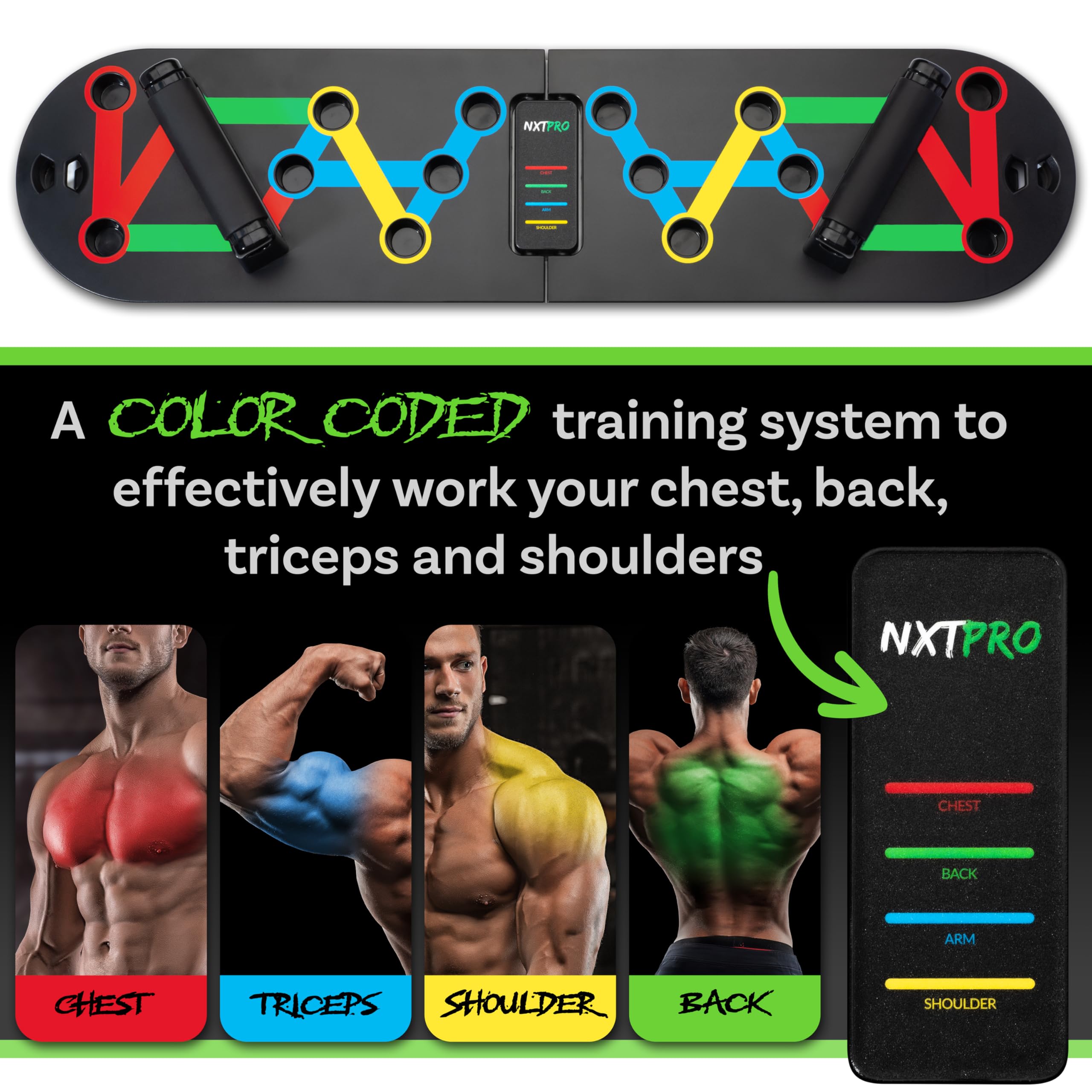 Foldable Push Up Board - Full Body Workout Equipment for Home Gym & CrossFit | Perfect Fitness Gift for Men & Women
