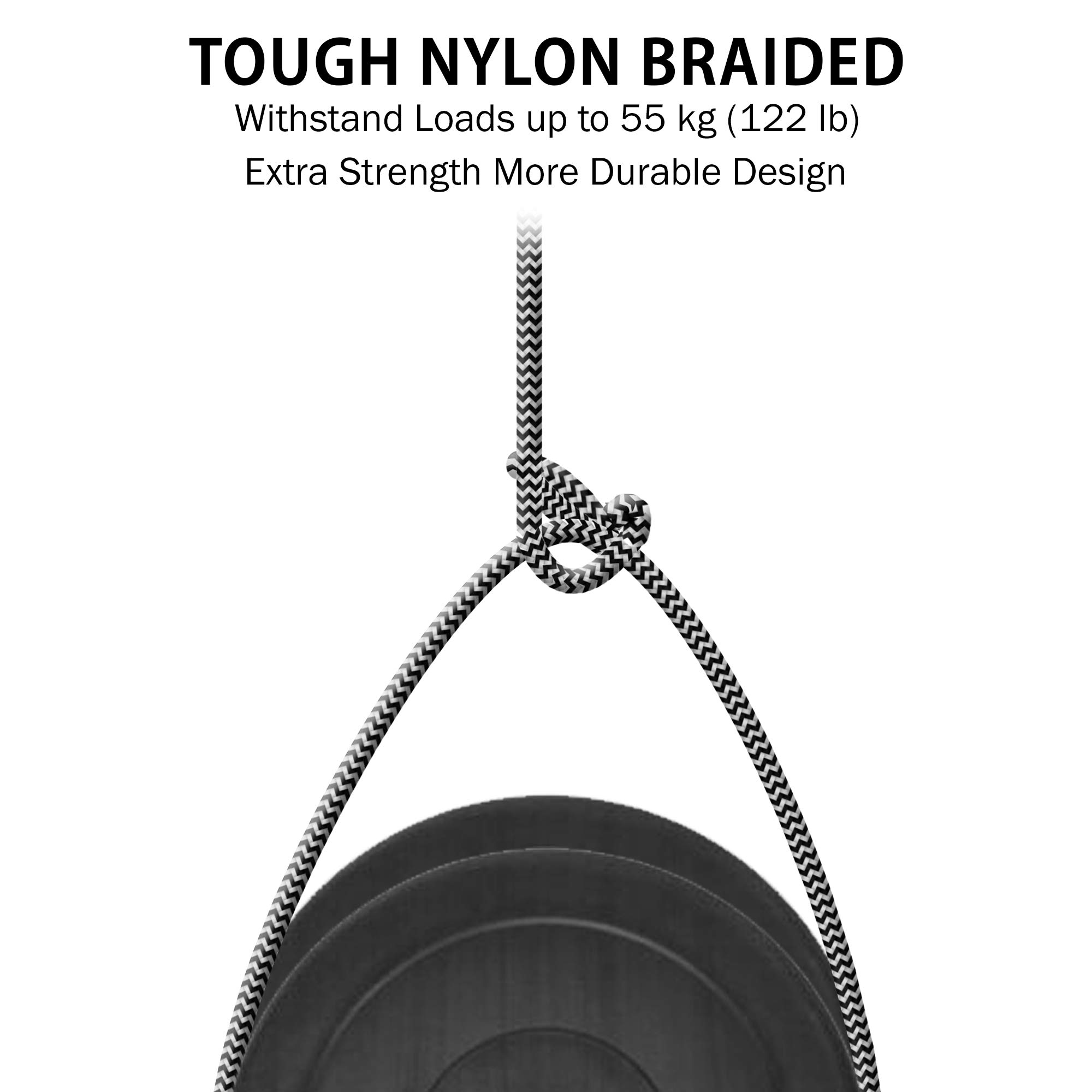 Premium 6.5ft Braided Lightning Cable - Fast Charging USB Cable for iPhone 13/12/11/XR/XS/X/8/7/6/SE & iPad | Durable Nylon Cord for Home, Office & Travel Charging