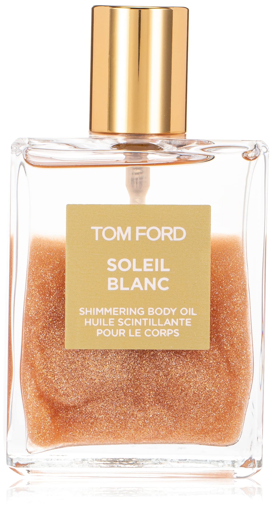 Tom Ford Soleil Blanc Rose Gold Shimmering Body Oil - Unisex Luxury Moisturizer, 3.4 oz | Hydrating & Glowing Skin Care for Day & Night, Beach & Special Occasions