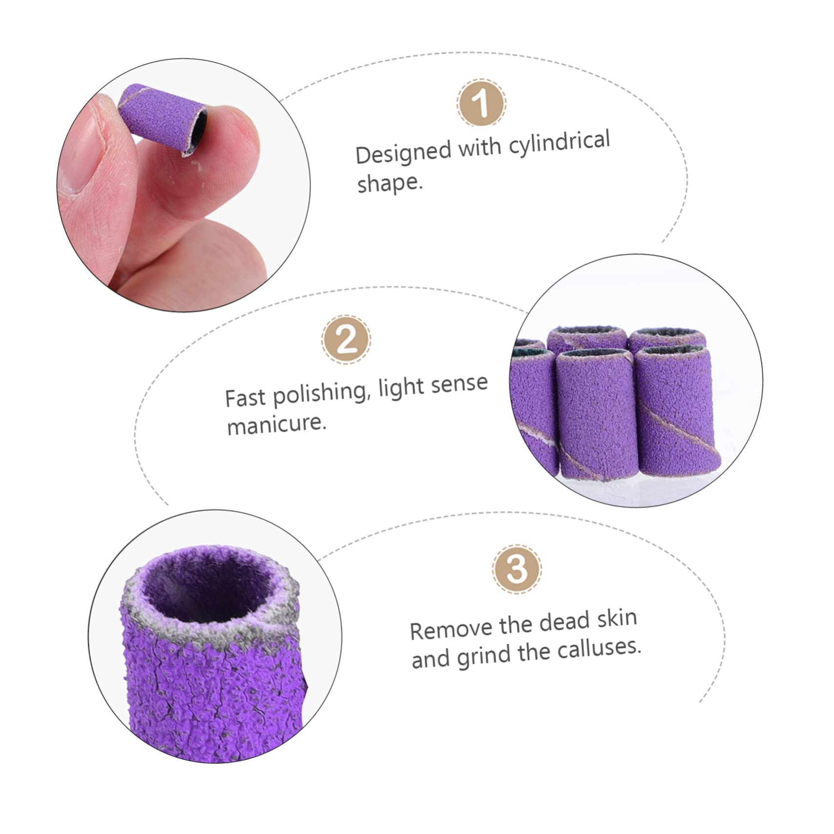 100pcs Professional Nail Sanding Bands & Grinding Heads for Manicure - Salon Quality Nail Sanding Belts & Buffing Tools | Perfect for Nail Salons, Home Manicures & DIY Nail Care