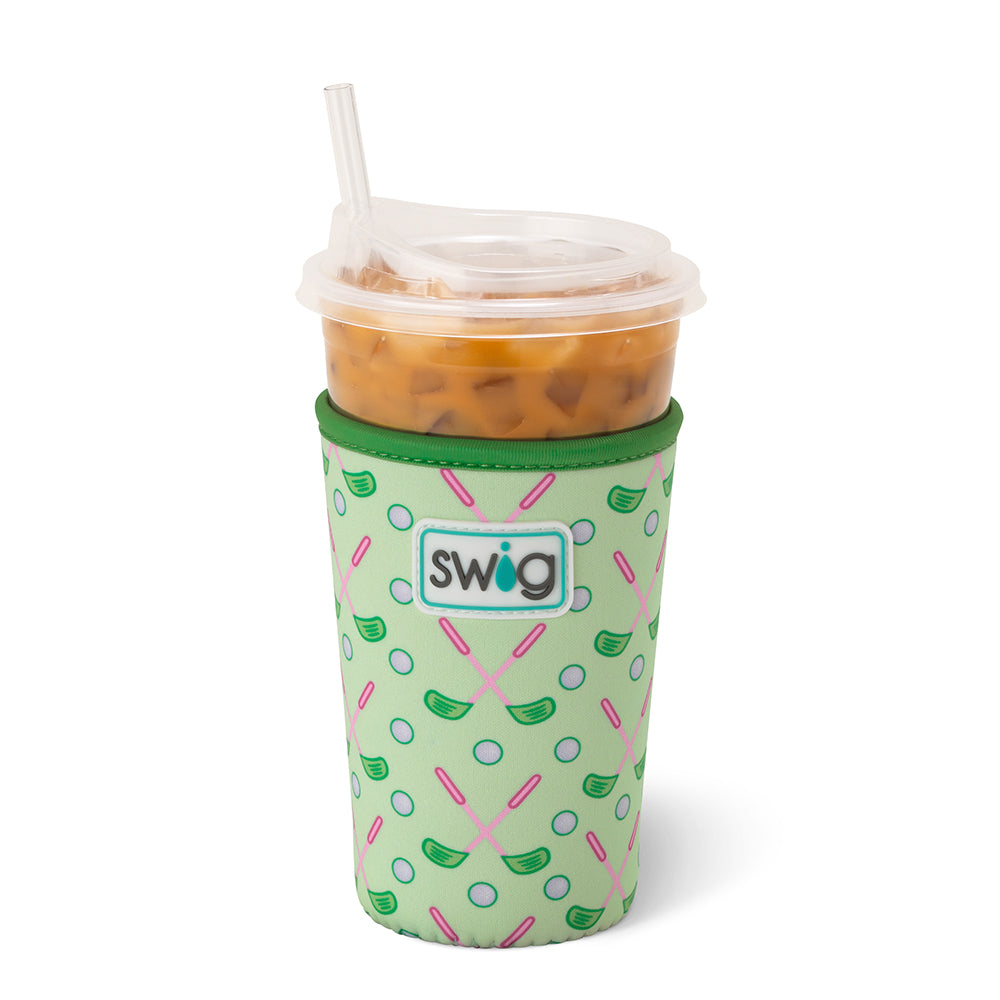 Tee Time Medium Iced Cup Coolie - Insulated Coffee Cup Sleeve for Golfers | Perfect for Iced Coffee, Tea & Cold Drinks on the Golf Course