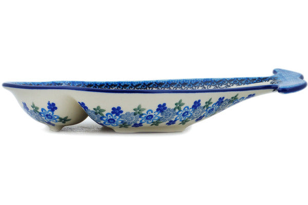 10-Piece Divided Dish Set - Light Blue Lace Design - Perfect for Party Serving, Buffet Display & Home Decor