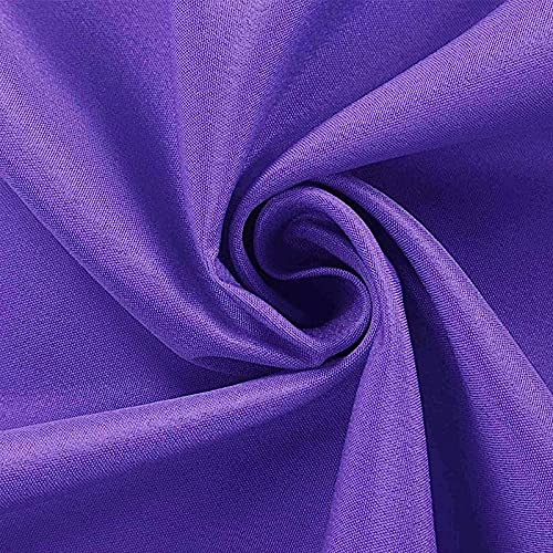 BalsaCircle Halloween Party Tablecloth - 10 Pack 108 Inch Round Purple Washable Polyester Table Cover for Dining, Kitchen, Events & Party Decorations - Perfect for Halloween, Thanksgiving & Christmas Celebrations