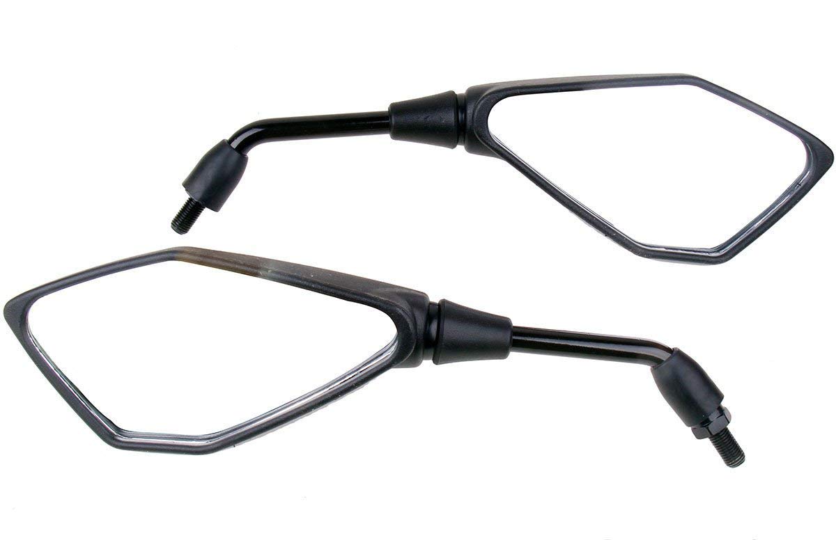 Black Rear View Mirrors Compatible with 2009 Suzuki Burgman 400 AN400 Scooter - Durable Motorcycle Side Mirrors for Enhanced Safety and Visibility While Riding
