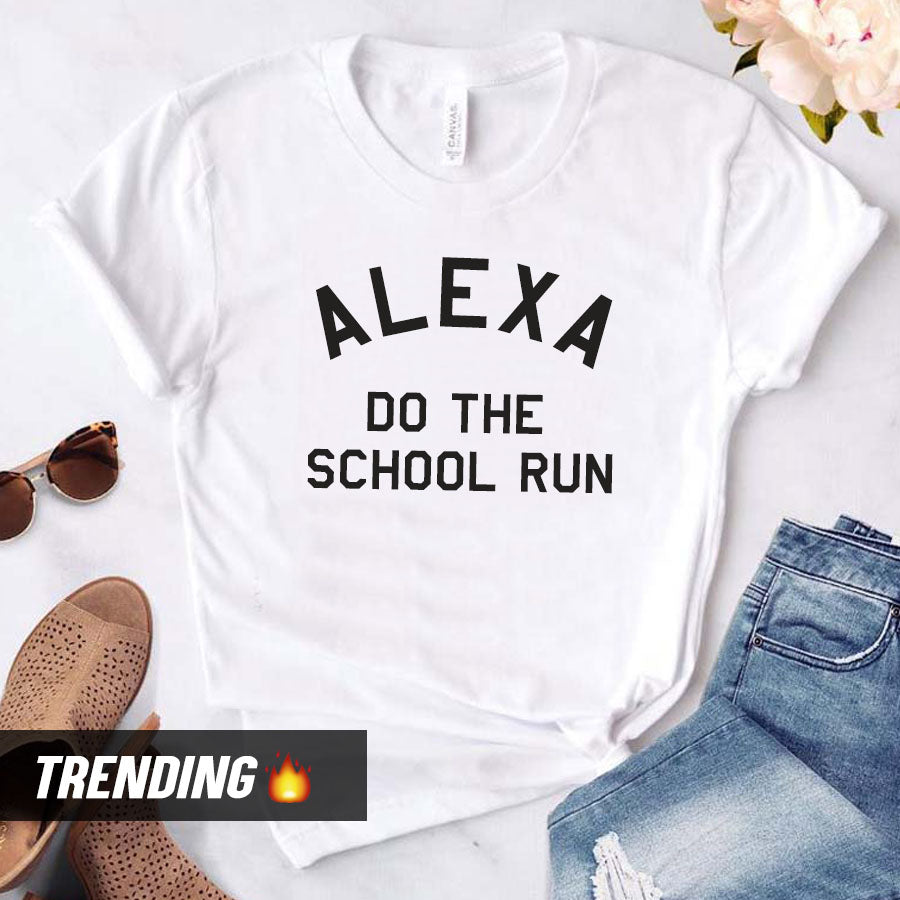 Alexa School Run T-Shirt (MRK X) - Comfortable & Stylish Graphic Tee for Kids - Perfect for School, Playdates & Everyday Wear