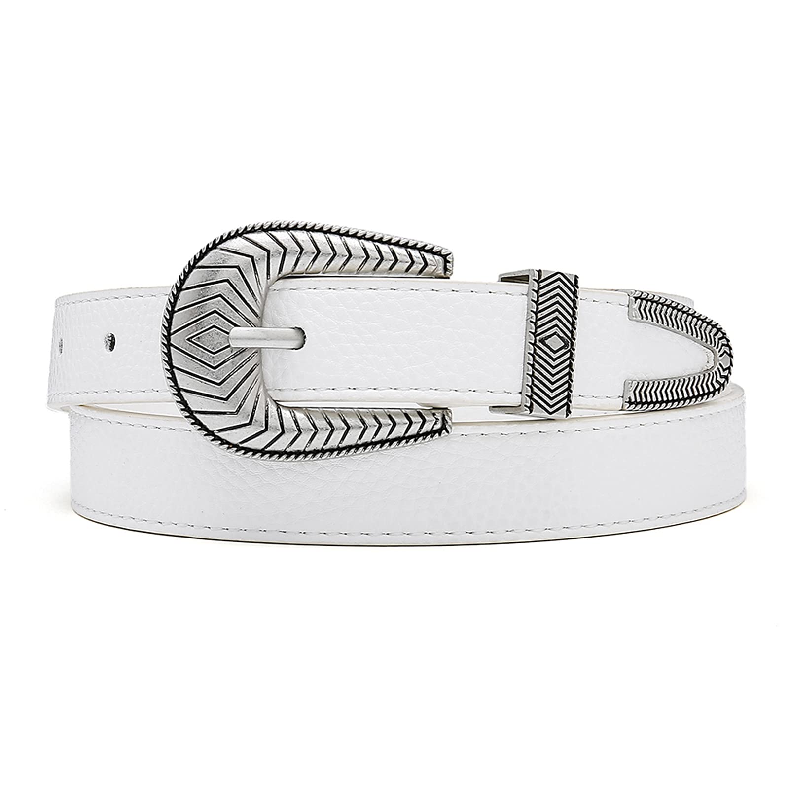 Vintage Western Style Women's Belt - Black Leather Waist Belt for Jeans, Pants & Dresses | Perfect for Casual Outfits, Boho Fashion & Western Looks