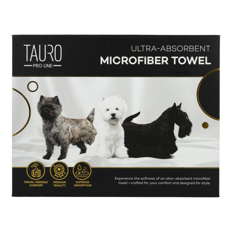 Tauro Pro Line Microfiber Towel - Ultra Absorbent, Quick Drying, Unique Design for Gym, Sports & Car Detailing