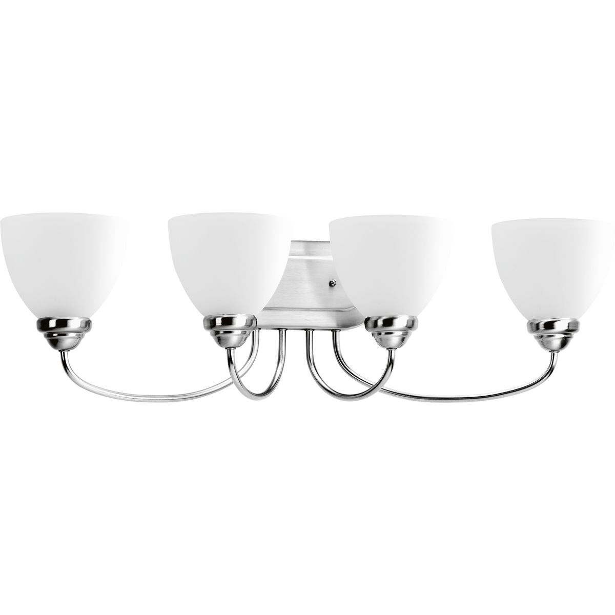 Heart-Shaped Etched Glass Bathroom Vanity Light Fixture - 4 Lights for Elegant Bathroom Decor, Perfect for Master Bath, Powder Room, and Spa-Like Retreats