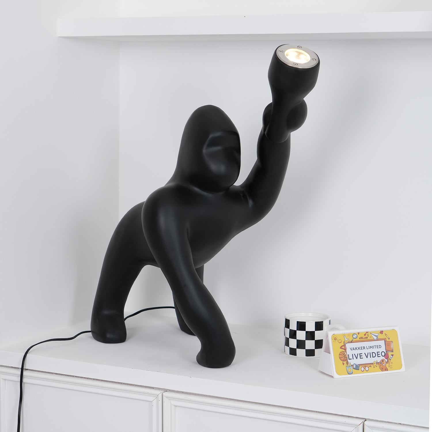 Modern Kong LED Floor Lamp for Living Room - Adjustable Brightness, Energy Efficient Lighting - Perfect for Reading, Relaxing & Home Decor
