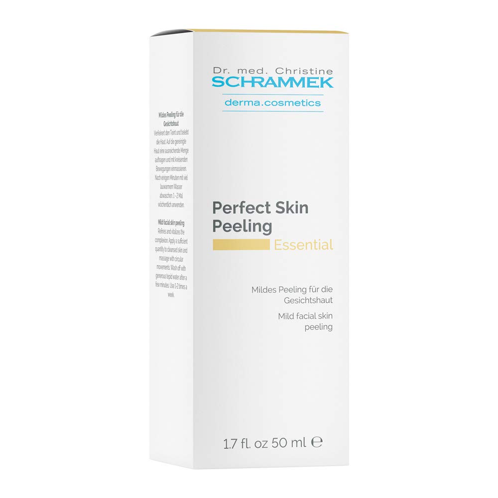 Dr. Schrammek Perfect Skin Peeling Gel (1.7 fl oz) - Gentle Exfoliating Facial Treatment with Vitamin E & Apricot Kernel Oil - Removes Dead Skin Cells & Excess Oil - For Smooth, Glowing Skin - Ideal for Daily Skincare Routine & Pre-Makeup Prep