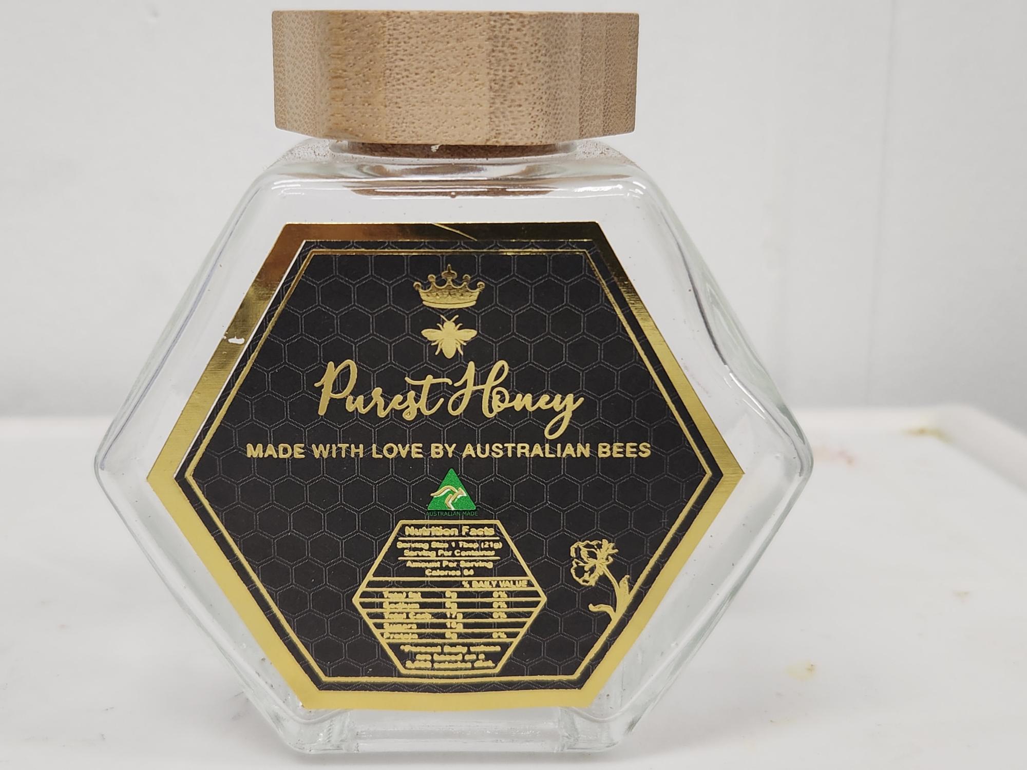 Hexagonal Honey Jar Labels - 100-Pack Waterproof Stickers for Beekeeping & DIY Honey Gifts - Perfect for Home Brewing, Canning, and Pantry Organization