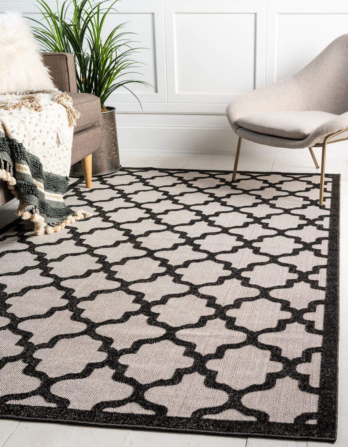 Unique Loom Outdoor Trellis Collection Area Rug - 6'1