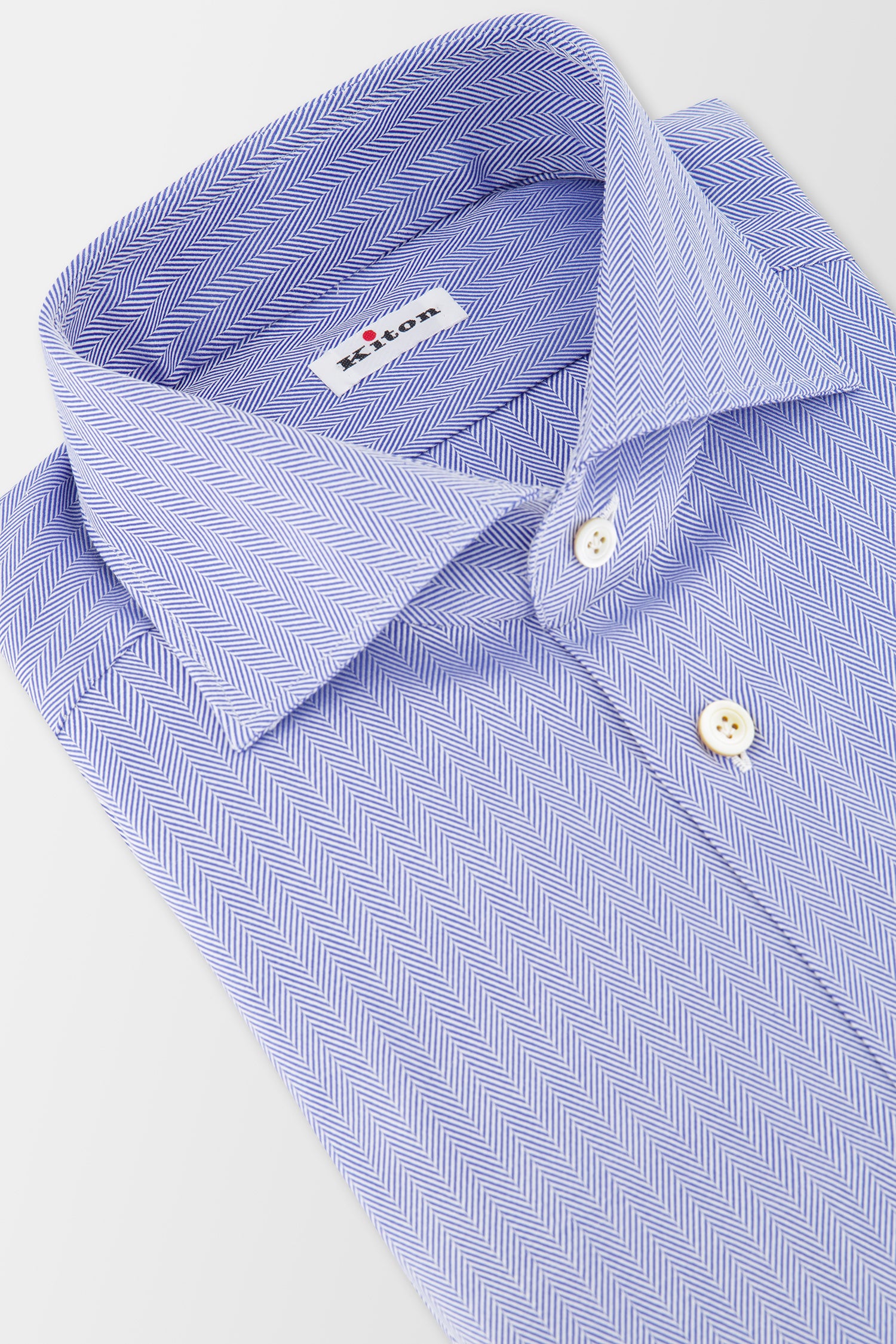 Premium Kiton Blue Dress Shirt for Men - Slim Fit Luxury Business Casual Shirt - Perfect for Office, Weddings & Formal Events