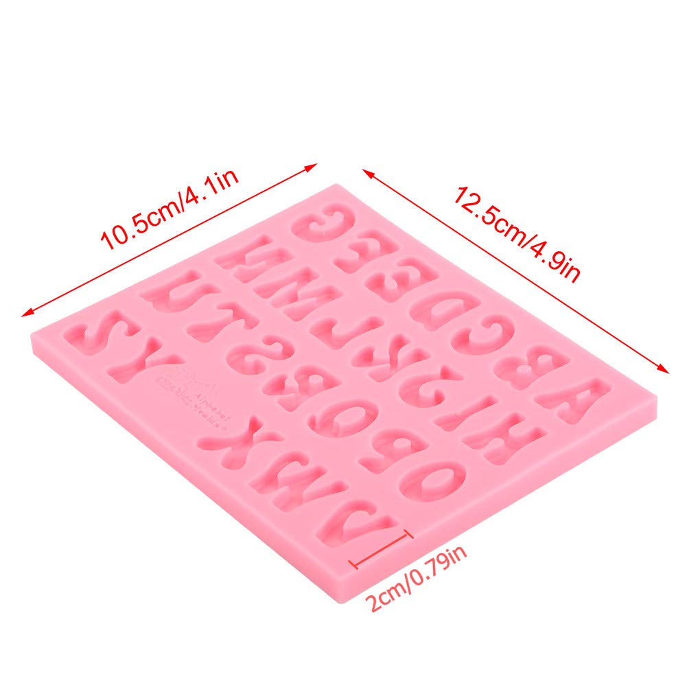 3D Alphabet Silicone Candy Molds for Baking Cake & Chocolate - 26 Letter Set - Perfect for Birthday Parties, Baby Showers & DIY Desserts