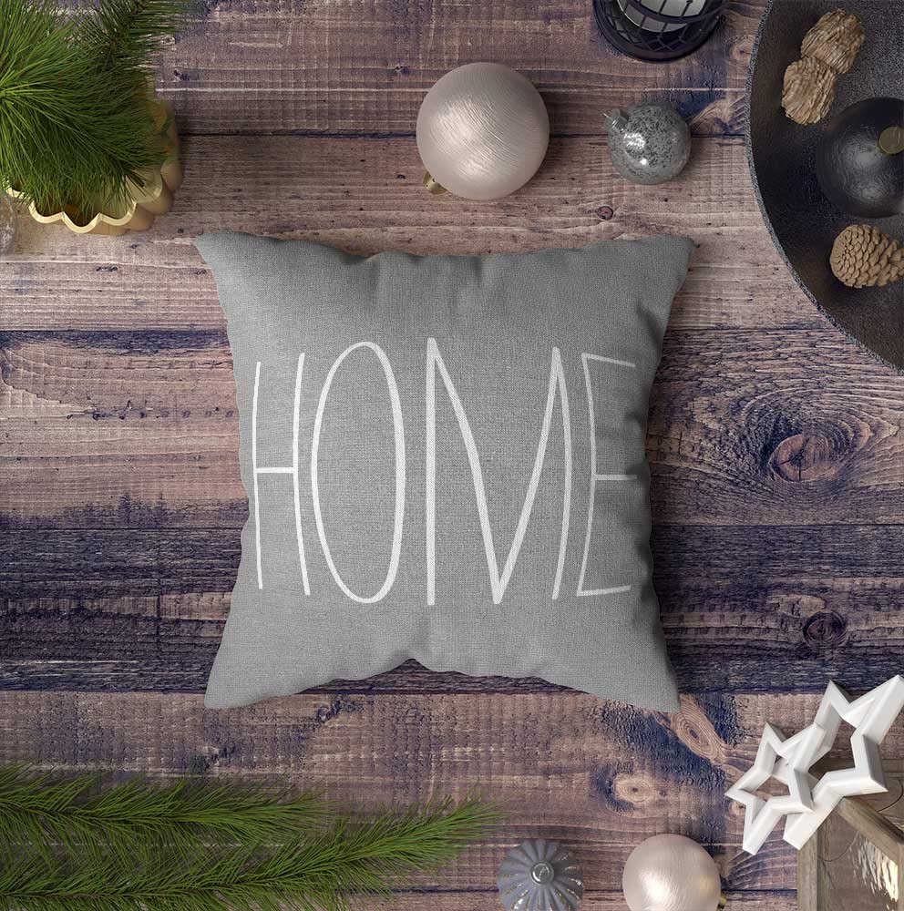 20x20 Inch Love Rustic Gray Decorative Pillow Covers - Retro Bless This Home Lumbar Throw Pillowcases for Bedroom, Sofa & Living Room Decor