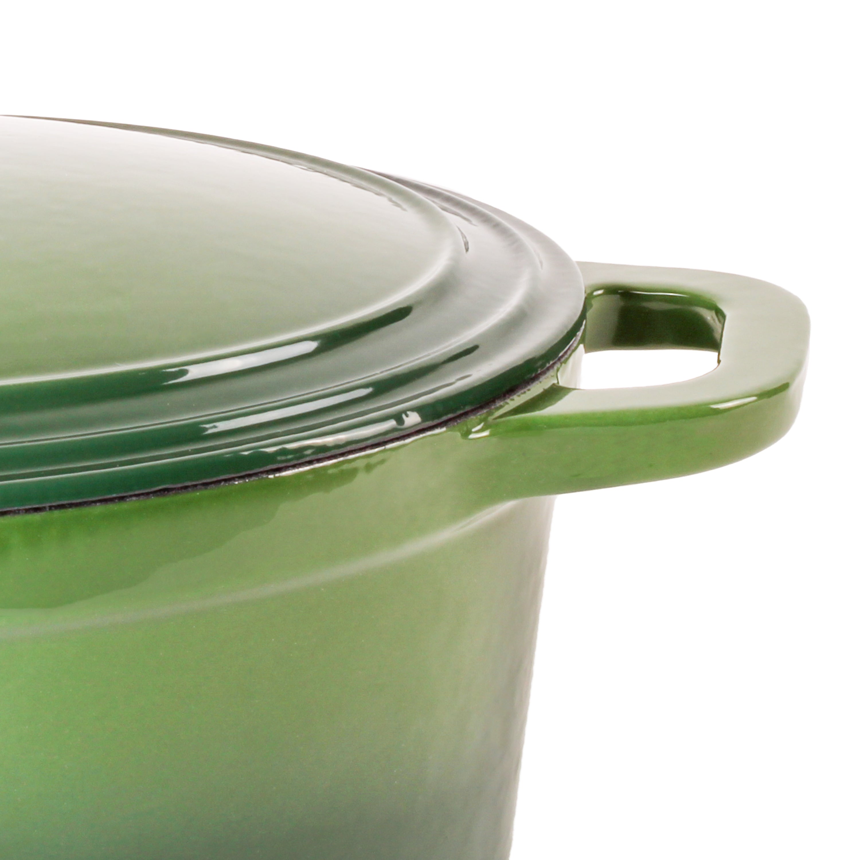 BergHOFF Neo Cast Iron 8-Quart Oval Dutch Oven with Lid - Green | Heavy Duty Enameled Cookware for Braising, Roasting & Baking | Perfect for Soups, Stews & Bread Making in Oven or Stovetop