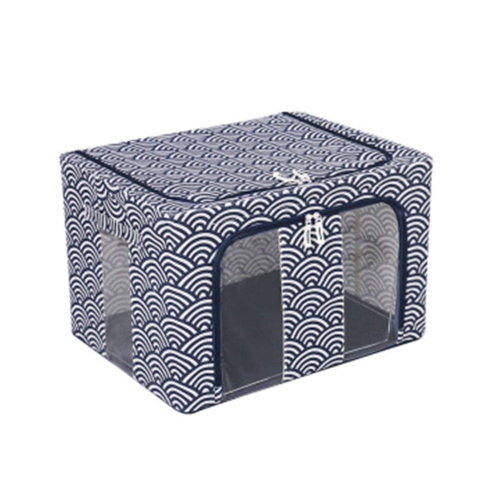 Durable Foldable Storage Bins with Zips - 66L Clothes Organizer for Home & Travel