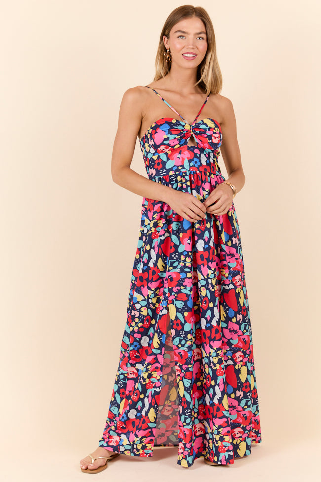 Keep It Floral Navy Printed Dress - Women's Floral Print Summer Dress for Casual Wear, Beach Outings & Date Nights