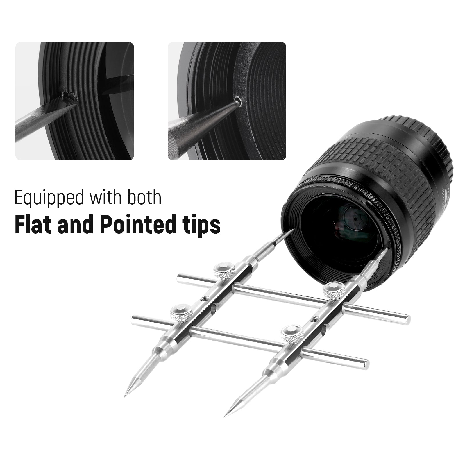 NEEWER Camera Lens Sucker and Spanner Tool Kit for DSLR & Mirrorless Cameras - Professional Lens Mount Removal and Installation Accessories for Photography and Videography