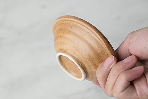 3.5 Inch Simple Style Porcelain Side Dish Bowls - Set of 5 Brown Soy Sauce Dishes for Sushi, Dumplings & Seasoning - Multipurpose Small Serving Bowls for Asian Cuisine, Restaurants & Home Dining