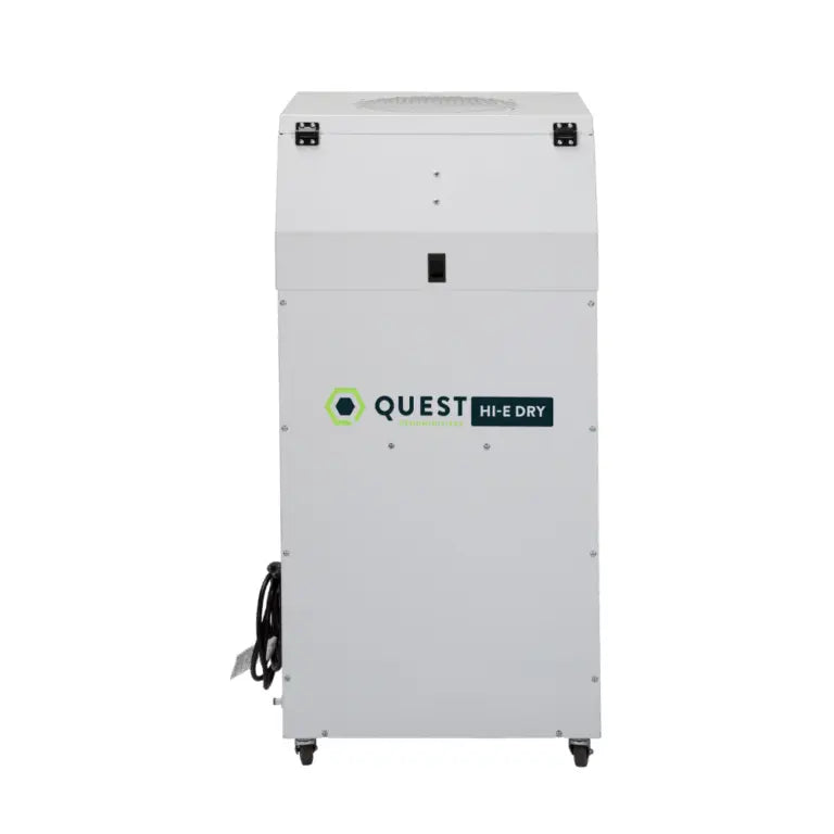 Quest Hi E Dry 195 Portable Dehumidifier - 195 Pints/Day Capacity for Large Rooms, Basements & High Humidity Areas | Energy Efficient Moisture Removal for Home, Office & Storage Spaces