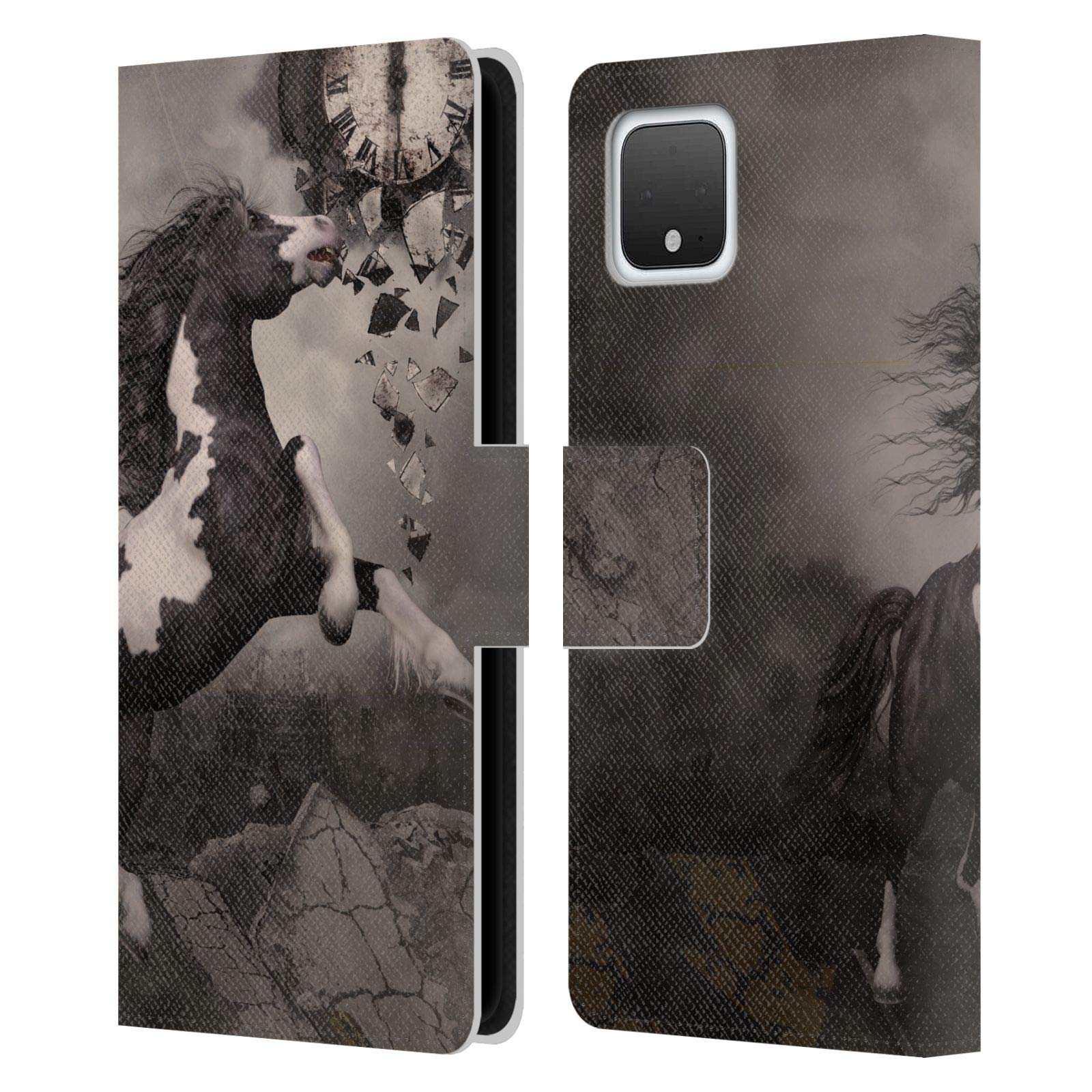 Simone Gatterwe Apocalypse Horses Leather Wallet Case for Google Pixel 4 - Perfect for Travel & Daily Use