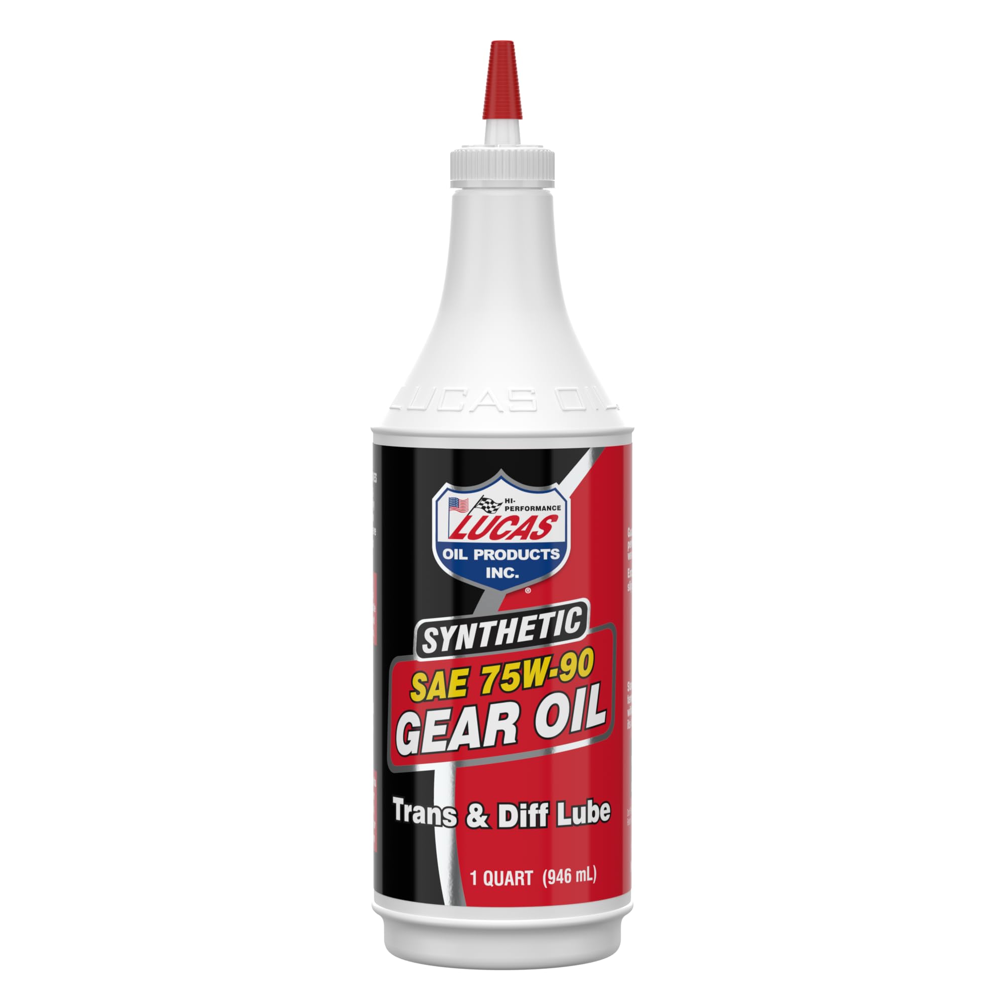Lucas Oil 10047 SAE 75W-90 Synthetic Gear Oil & Transmission Fluid - High Performance Differential Lubricant for Cars, Trucks & SUVs - 1 Quart Bottle - Ideal for Off-Roading, Towing & Extreme Temperature Conditions