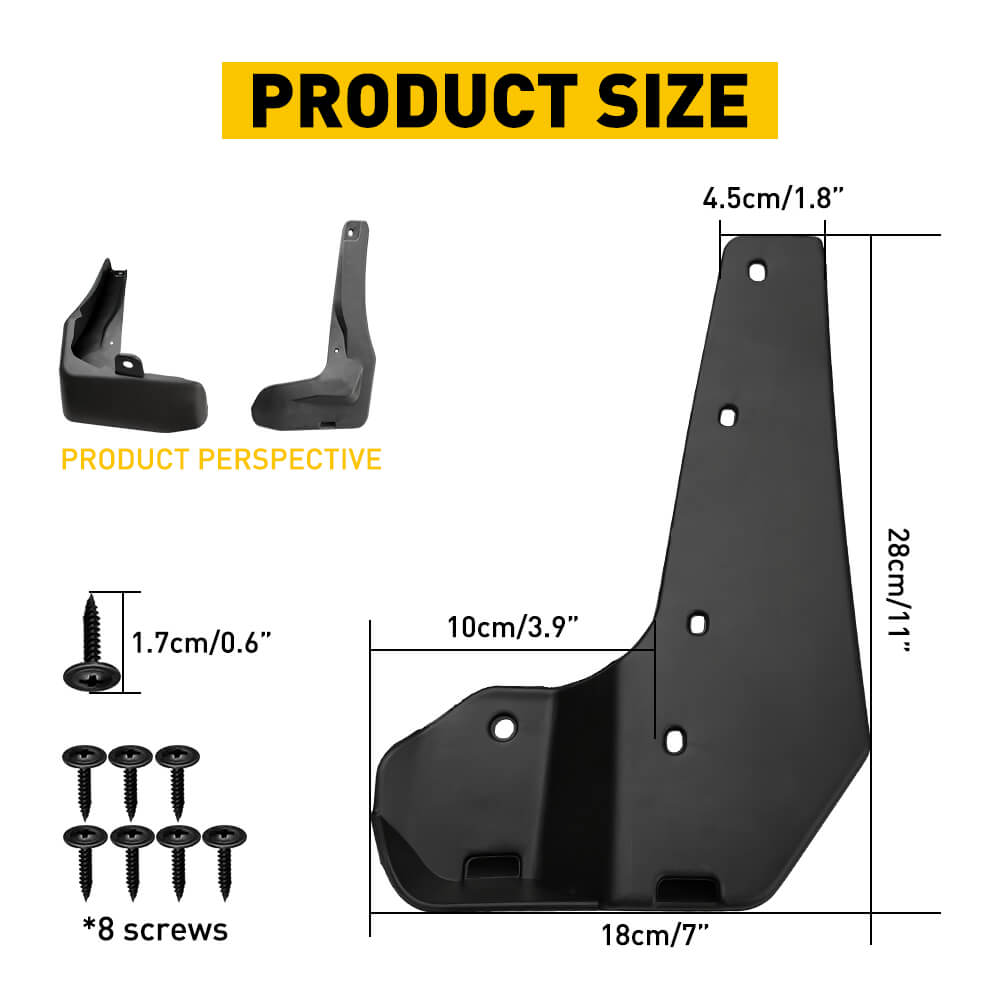 96-00 & 06-21 Honda Civic Mud Guards - Front & Rear Splash Protectors | Durable Car Accessories for Off-Road & All-Weather Protection